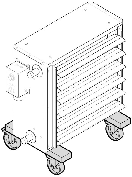 Rollenkonsole/Rollwagen für Bauheizer