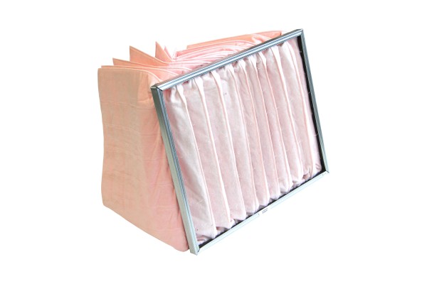 Taschenfilter für Airblock KG, mit 10 stehenden Taschen, Filterklasse F7
