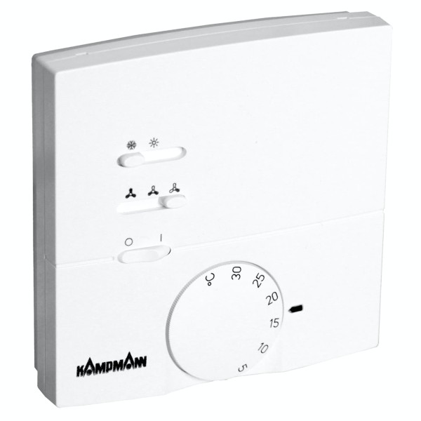 Raumthermostat mit 3-Stufenschalter, Heizen oder Kühlen, passend für AC-Geräte, elektromechanisch, 2